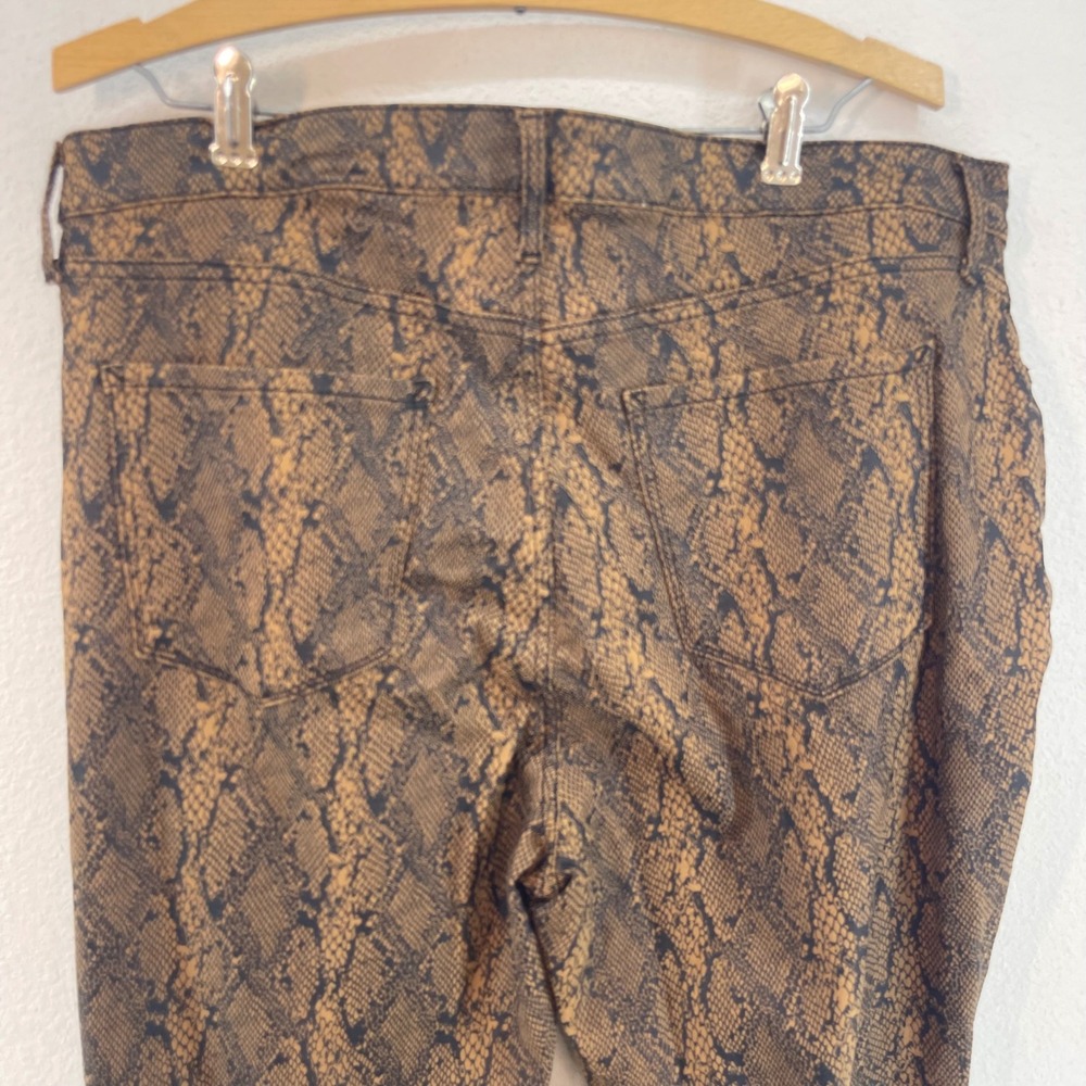 ANA High Rise Skinny Jeans 18 Womens Snake Print Brown Black Chic - Picture 5 of 9